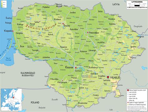 lv litva|detailed map of lithuania.